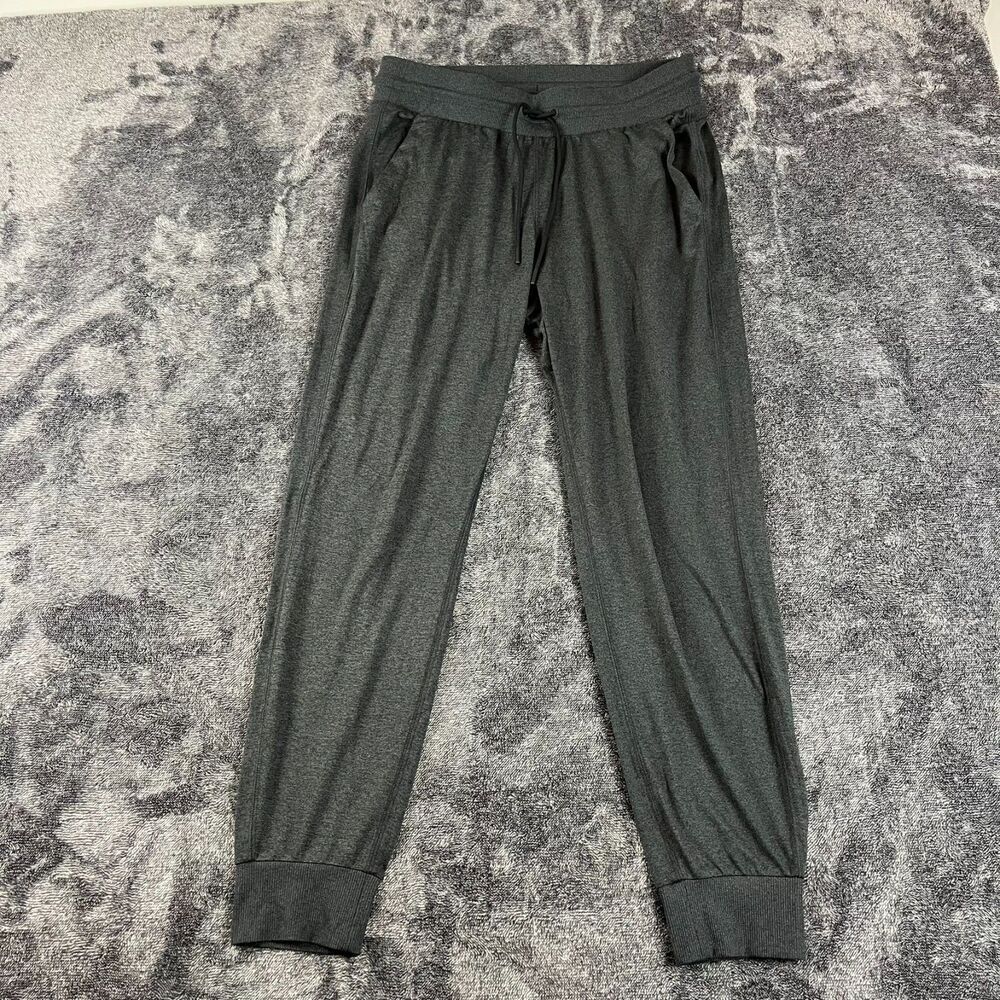Athleta Uptempo Joggers Heathered Gray Women's S Spandex Tapered Leg Pockets